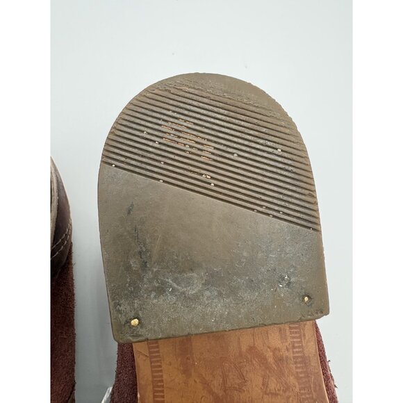 Clarks Artisan Ankle Booties Womens 9 M Burgundy Side Zip Low Heel - Picture 12 of 12